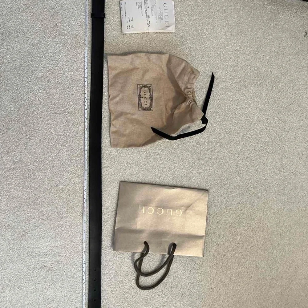 Gucci GG Marmont Mens black leather belt 💯 Authentic - Picture 4 of 9